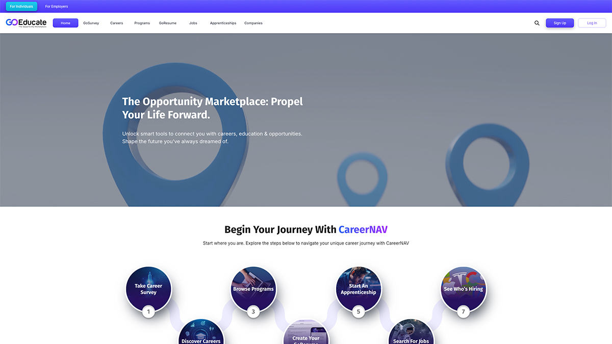 Screenshot of www.GoEducate.com