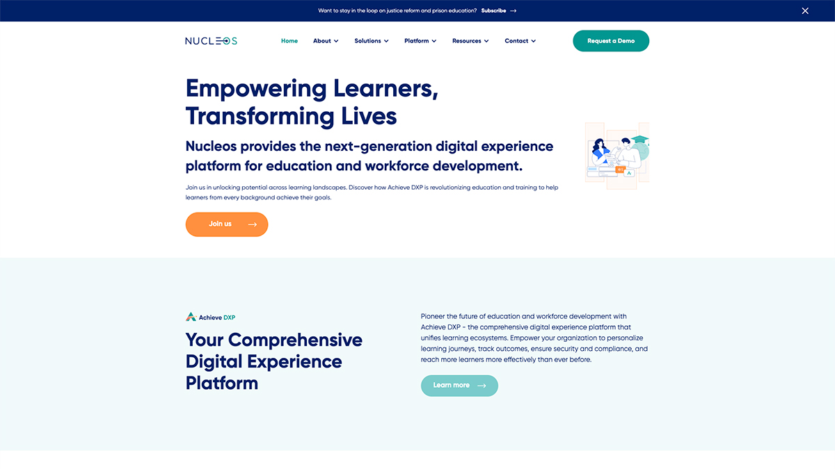 Screenshot of www.Nucleos.com